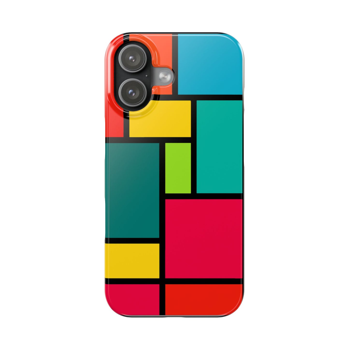 iPhone 17 Series Case – Color Block Geometric Design